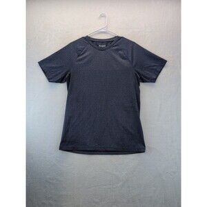Rhone Sentry Blue Heather V Neck Performance Workout T Shirt Small STH--182